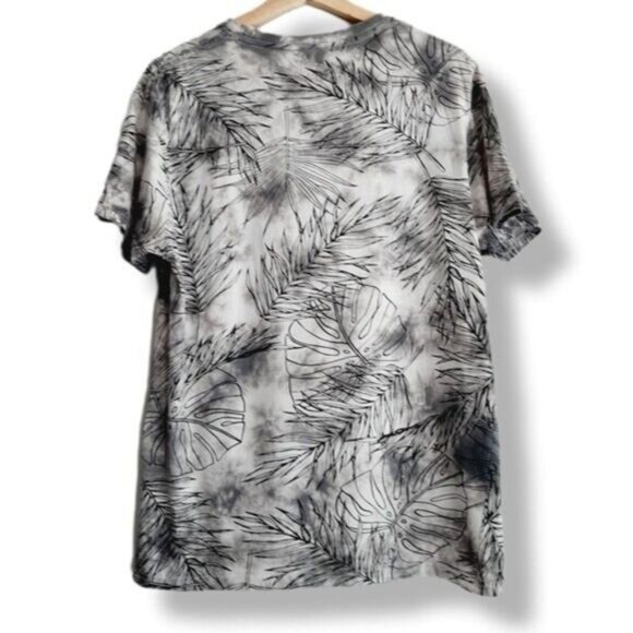 URBAN HERITAGE Crewneck T-shirt Tropical Leaf Print Tie-Dye Men's Sz M - Picture 2 of 9